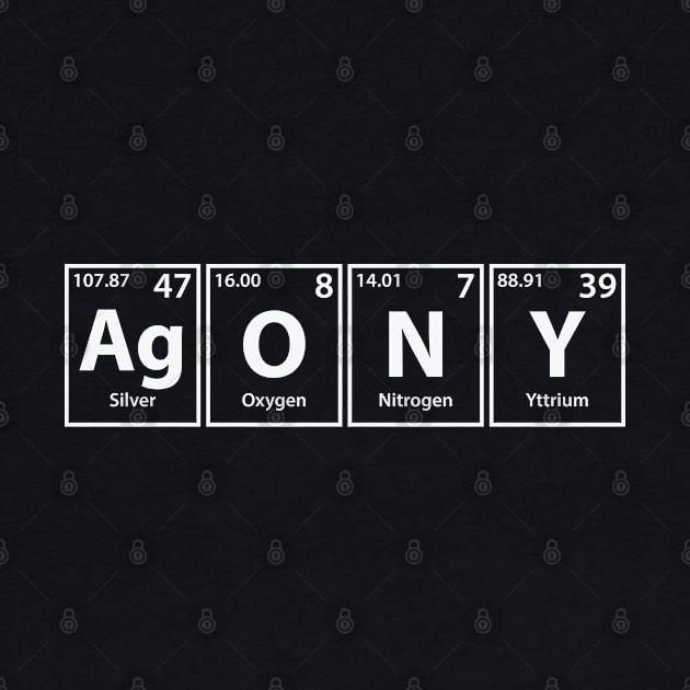 Agony (Ag-O-N-Y) Periodic Elements Spelling by cerebrands